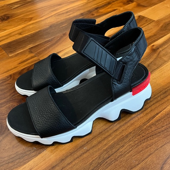 Sorel Women's Kinetic Leather Wedge Sport Sandals Size 9. 5, NEW - Picture 8 of 10